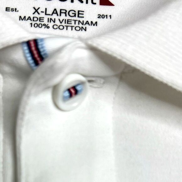 UNTUCKit Men's White Polo XL short sleeve Shirt resort business casual - Picture 13 of 13